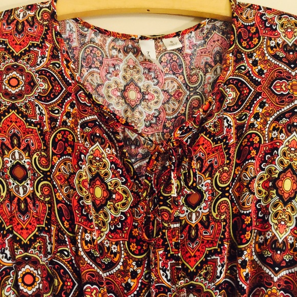 Bohemian/Hippie 3/4 Bell-Sleeves Maxi Dress - Picture 2 of 5